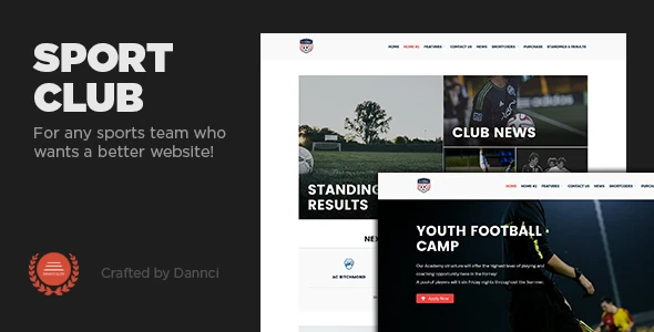 Sport Club – A WordPress Theme For Your Small, Local Team